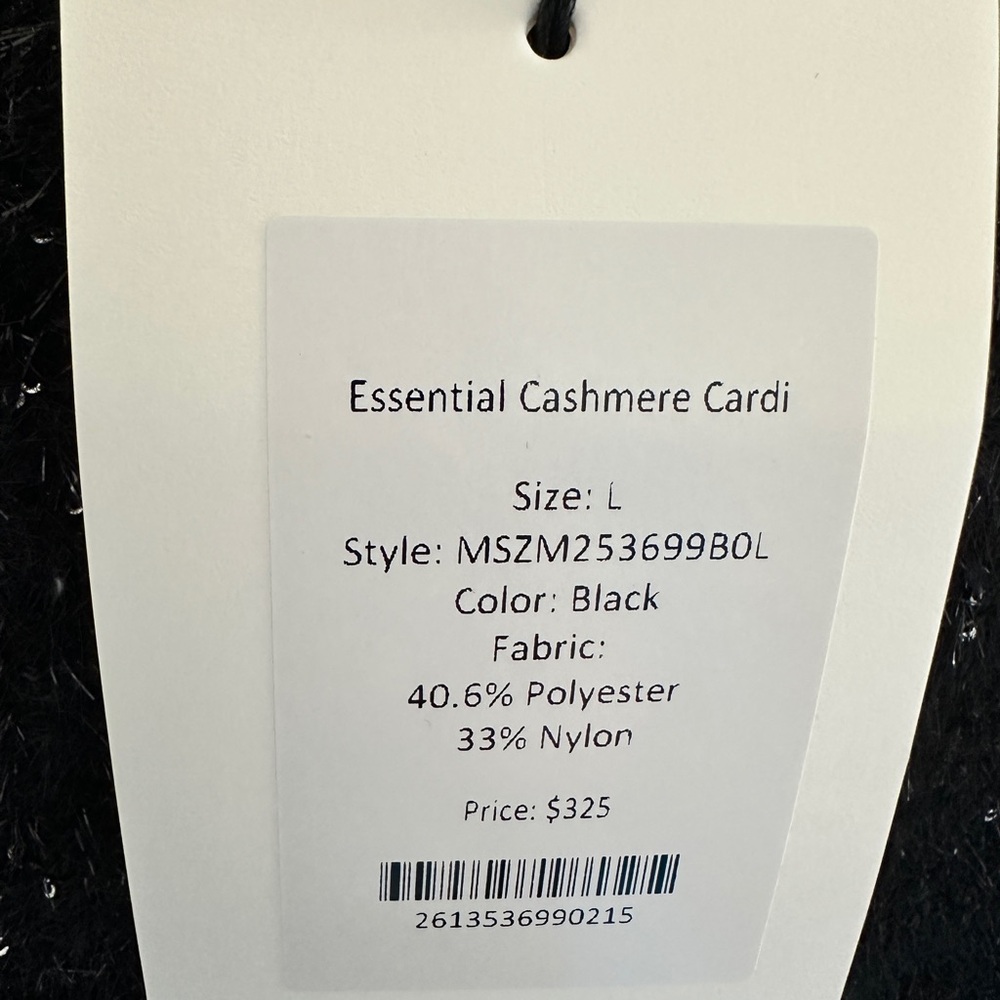 Max Simple Essential Black Cashmere Cardi Size Large NWT - Picture 4 of 4